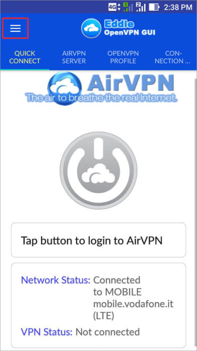 airvpn for android